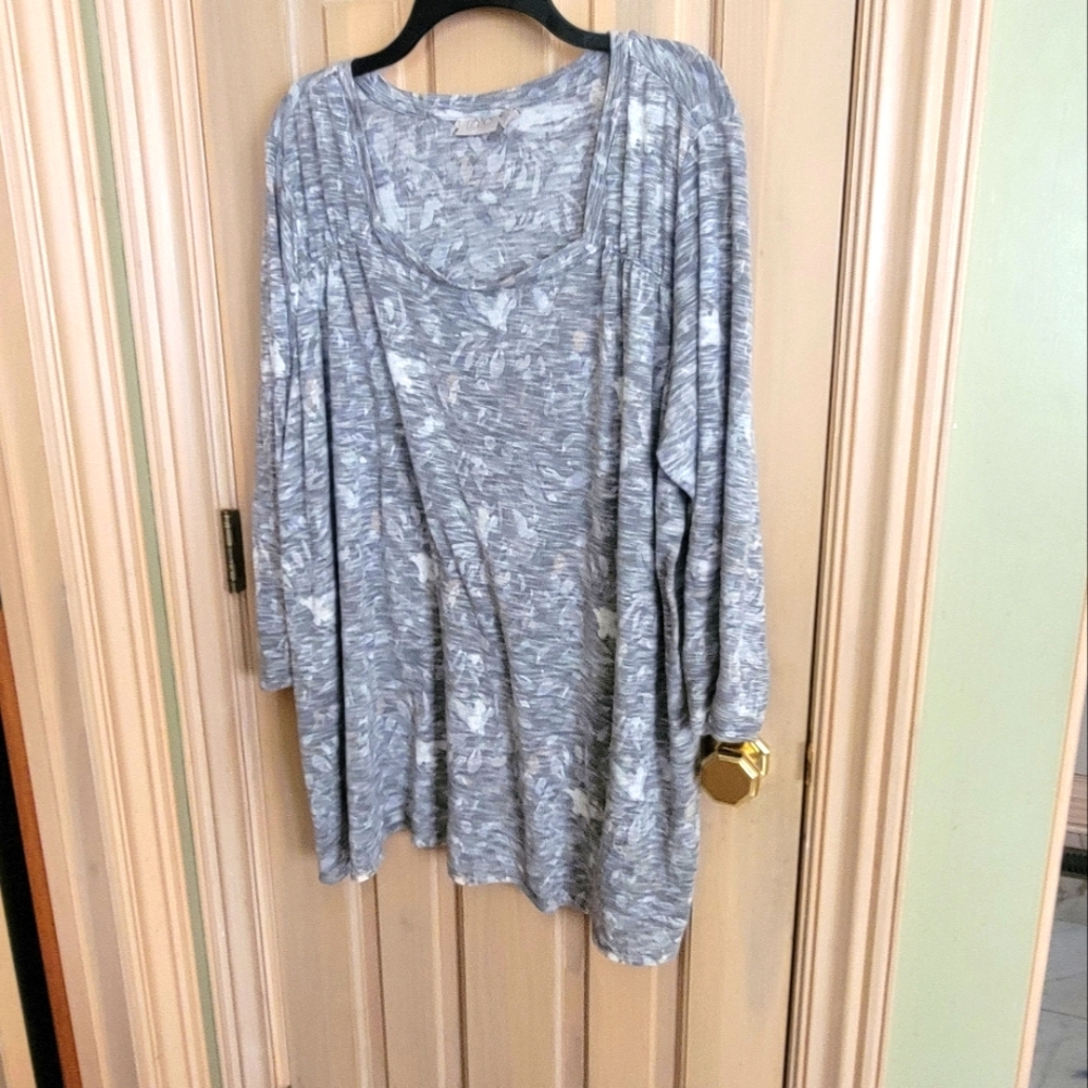 Womens Plus Sz 2X LOGO by Lori Goldstein 3/4 Sleeve Shirt Sweater